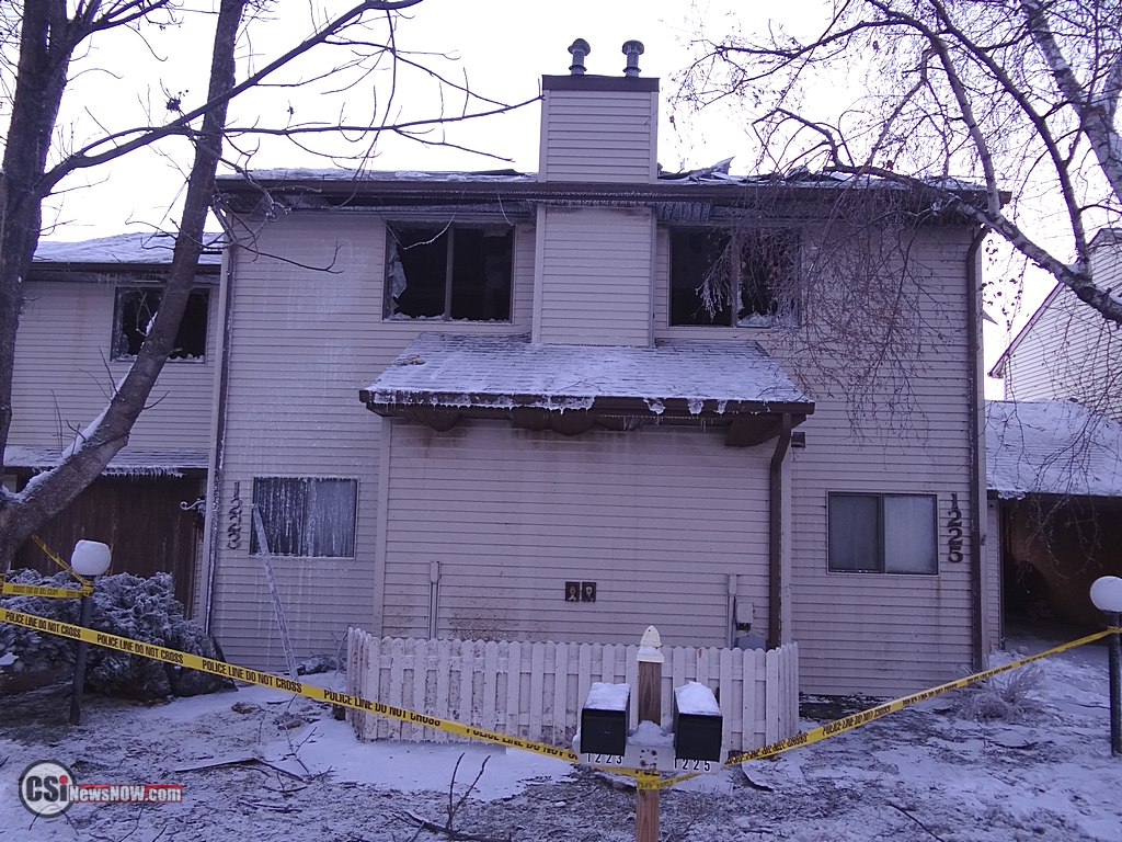 Townhouse fire in SW Jamestown     CSi photo